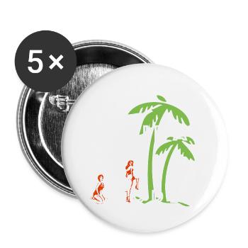 Urlaub - Buttons klein 25 mm (5er Pack) - Weiß - Vorne
