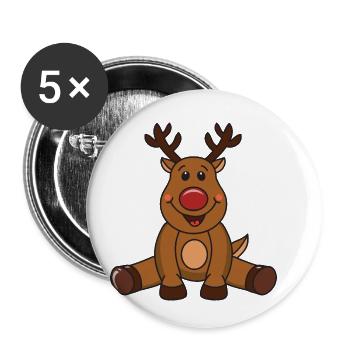 Noël drôle Noël Noël Noël - Lot de 5 petits badges (25 mm) - blanc - Devant