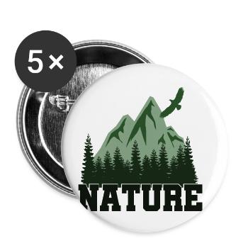 Nature...Natur im Nationalpark - Buttons klein 25 mm (5er Pack) - Weiß - Vorne