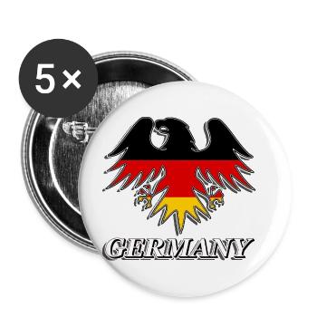 deutschland adler t-shirt deutsches flagge t-shirt t-stück - Buttons klein 25 mm (5er Pack) - Weiß - Vorne