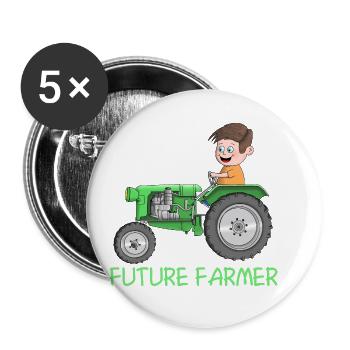 Offspring farmer - farmer - future farmer - Buttons small 1''/25 mm (5-pack) - white - Front