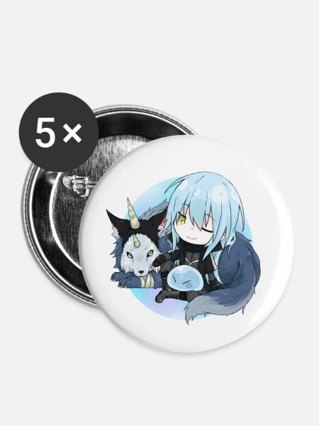 Rimuru and Ranga - Buttons small 1''/25 mm (5-pack) - white