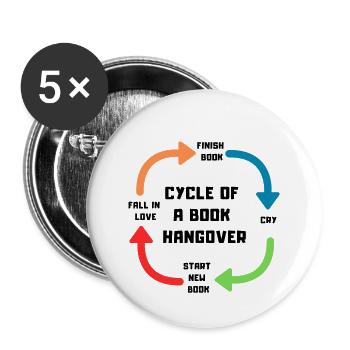 1002 book hangover | Book Rebels - Buttons small 1''/25 mm (5-pack) - white - Front