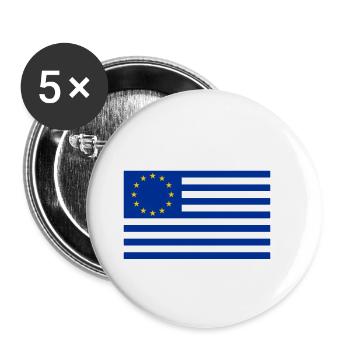 United States of Europe - EU Star Euro EEC - Buttons small 1''/25 mm (5-pack) - white - Front
