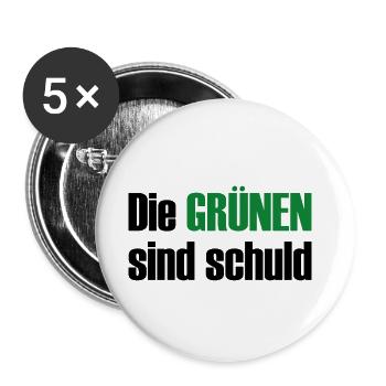 Les Verts sont un cadeau coupable - Lot de 5 petits badges (25 mm) - blanc - Devant