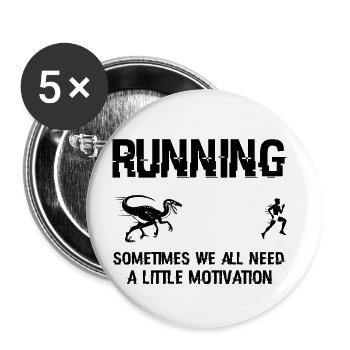 Courir Parfois nous avons tous besoin d'un peu de motivation - Lot de 5 petits badges (25 mm) - blanc - Devant