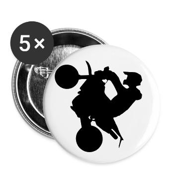Simple mais brillant! Idée cadeau - Lot de 5 petits badges (25 mm) - blanc - Devant