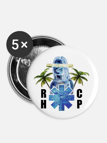 Asterias übrigens rhcp - Buttons klein 25 mm (5er Pack) - Weiß