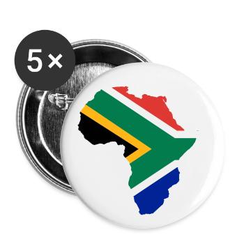 Afrique du Sud - Lot de 5 petits badges (25 mm) - blanc - Devant