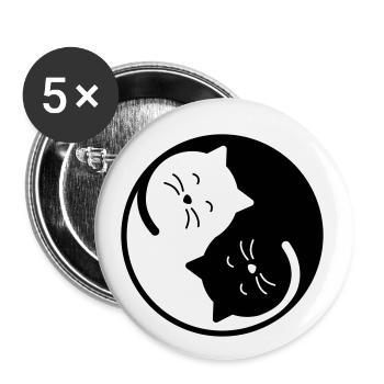 cat - Buttons small 1''/25 mm (5-pack) - white - Front