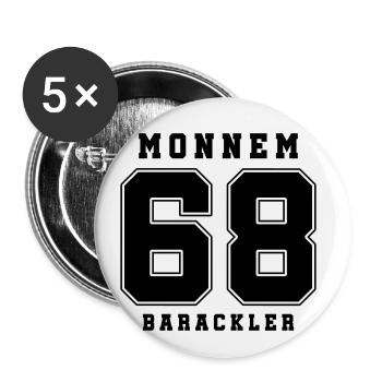 mannheimer shirt comedian mannheim uffbasse 68 - Buttons small 1''/25 mm (5-pack) - white - Front