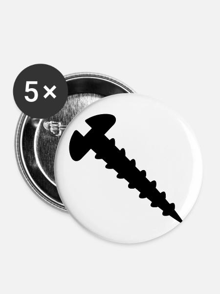 Schraube - Buttons klein 25 mm (5er Pack) - Weiß