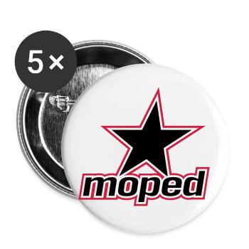 Étoile de cyclomoteur (3c) - Lot de 5 petits badges (25 mm) - blanc - Devant