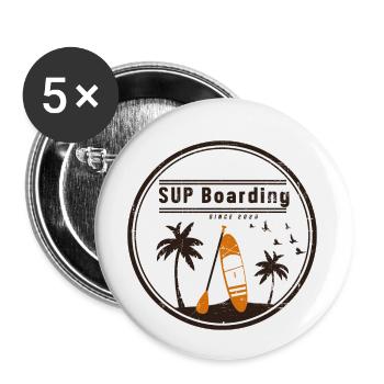 Stand up Paddling | SUP | stand up paddle - Buttons klein 25 mm (5er Pack) - Weiß - Vorne