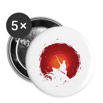 Kite Kitesurf Kiteboarding Kiting Surf - Buttons klein 25 mm (5er Pack) - Weiß - Vorne