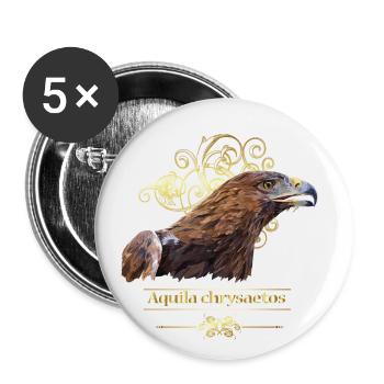 Golden Eagle - Buttons small 1''/25 mm (5-pack) - white - Front