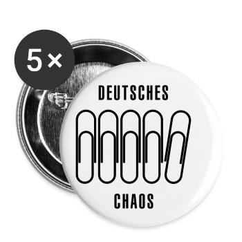Deutsches Chaos - Buttons klein 25 mm (5er Pack) - Weiß - Vorne
