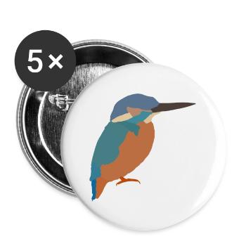 Oiseau de glace - Lot de 5 petits badges (25 mm) - blanc - Devant