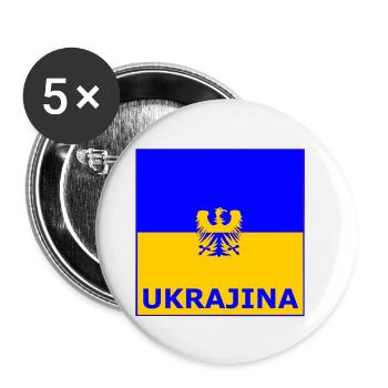 Die Ukraine - Buttons klein 25 mm (5er Pack) - Weiß - Vorne