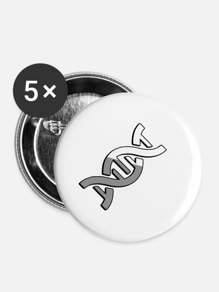 DNA - Illustration - Buttons klein 25 mm (5er Pack) - Weiß