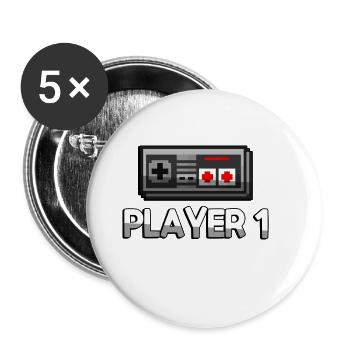 PLAYER 1 + NES Controller - Gaming - Buttons small 1''/25 mm (5-pack) - white - Front