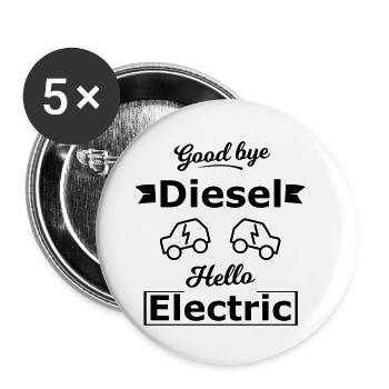 Hello electric cars - Buttons small 1''/25 mm (5-pack) - white - Front