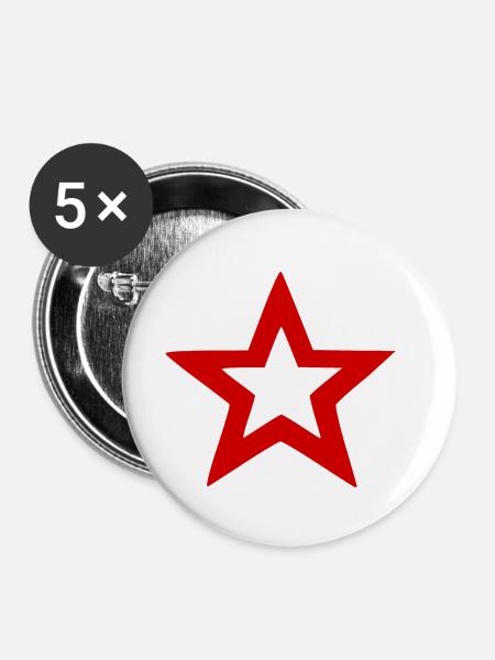 Der polnische Himmelstern - Buttons klein 25 mm (5er Pack) - Weiß