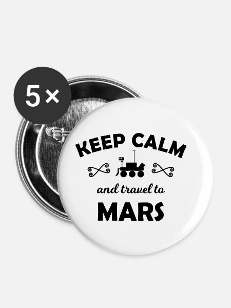 Die Reise zum Mars - Buttons klein 25 mm (5er Pack) - Weiß