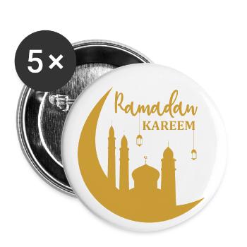 Ramadan 2023 - Buttons small 1''/25 mm (5-pack) - white - Front