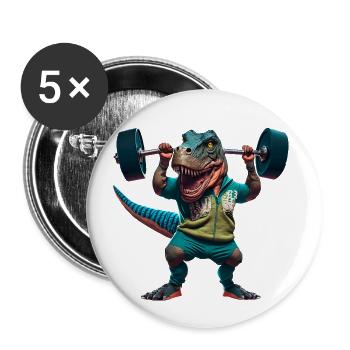 T-Rex Fitness Training Langhantel Bodybuilding - Buttons klein 25 mm (5er Pack) - Weiß - Vorne