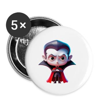Little Vampire - Buttons small 1''/25 mm (5-pack) - white - Front