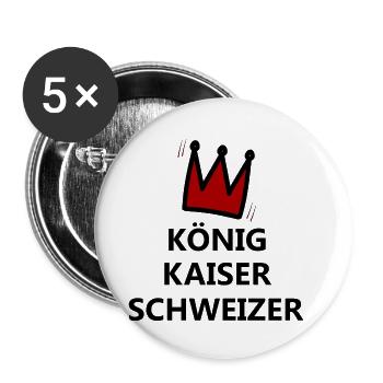 Der Kaiser aus der Schweiz - Buttons klein 25 mm (5er Pack) - Weiß - Vorne
