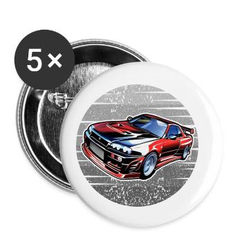Jdm / Tuning / Turbolader / Felgen / Chiptuning - Buttons klein 25 mm (5er Pack) - Weiß - Vorne