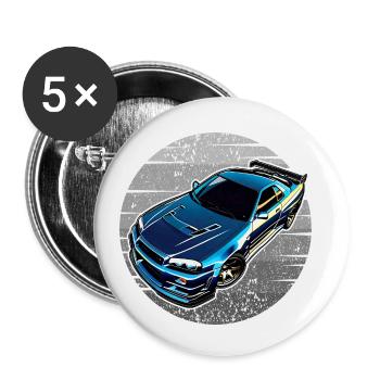 Jdm / Tuning / Turbolader / Felgen / Chiptuning - Buttons klein 25 mm (5er Pack) - Weiß - Vorne