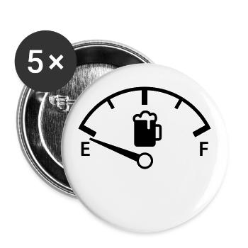 Beer Speedometer + Your Text - Buttons small 1''/25 mm (5-pack) - white - Front