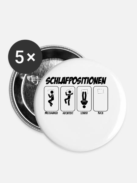 Koch Geschenk Schichtarbeiter Koch - Buttons klein 25 mm (5er Pack) - Weiß