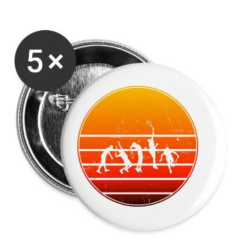 Damen Tennisspielen Herren Tennis spielen Tennissp - Buttons klein 25 mm (5er Pack) - Weiß - Vorne