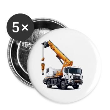 Crane / construction site / winch / crane system - Buttons small 1''/25 mm (5-pack) - white - Front