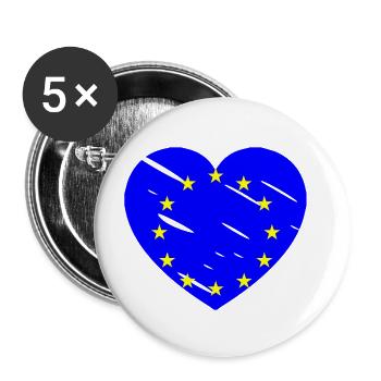 The heart of Europe - Buttons small 1''/25 mm (5-pack) - white - Front