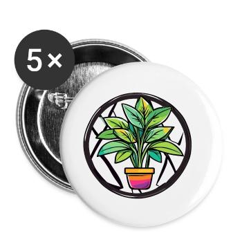 Houseplant / Potted Plant / Decoration / Pot - Buttons small 1''/25 mm (5-pack) - white - Front