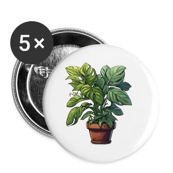 Houseplant / Potted Plant / Decoration / Pot - Buttons small 1''/25 mm (5-pack) - white - Front