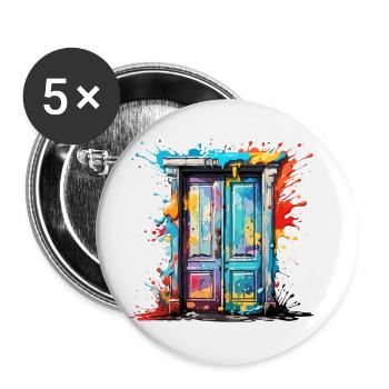 Door / Entrance / Lock / Gate / Front Door / Design - Buttons small 1''/25 mm (5-pack) - white - Front