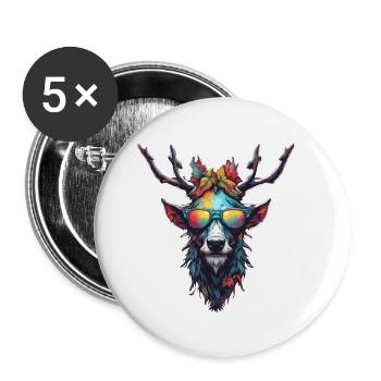 Wendigo / böser Geist / Besitzergreifend / Horror - Buttons klein 25 mm (5er Pack) - Weiß - Vorne