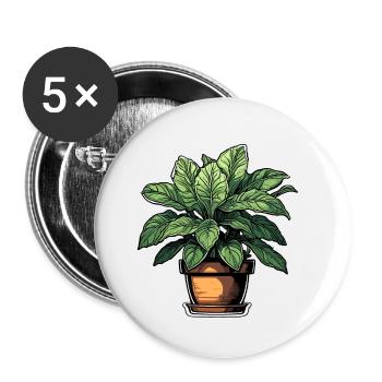 Houseplant / Potted Plant / Decoration / Pot - Buttons small 1''/25 mm (5-pack) - white - Front