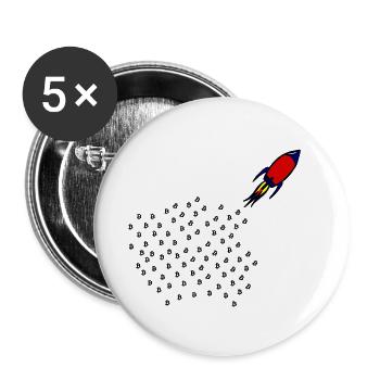 Das Mond Investor Projekt - Buttons klein 25 mm (5er Pack) - Weiß - Vorne