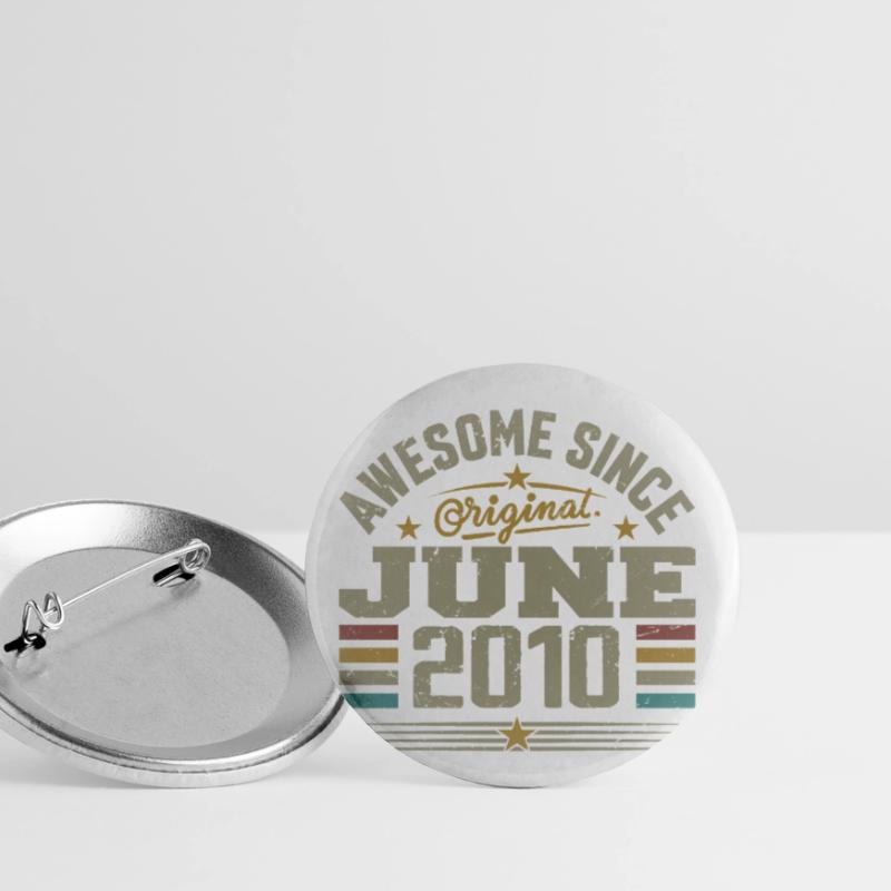 Juni 2010 Geburtstagsgeschenk Juni 2010 Juni Buttons klein 25 mm (5er Pack)