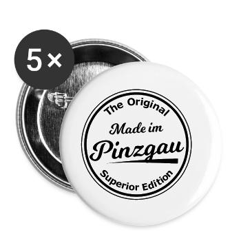 Aus dem schönen Pinzgau - Buttons klein 25 mm (5er Pack) - Weiß - Vorne