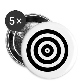 target - Buttons small 1''/25 mm (5-pack) - white - Front