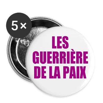 les guerrière de la paix - Lot de 5 petits badges (25 mm) - blanc - Devant