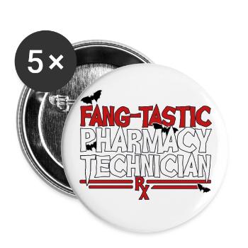 PTA Halloween - Buttons klein 25 mm (5er Pack) - Weiß - Vorne